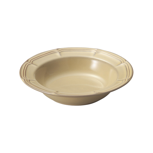 ラフィネ  シナモンベージュ 21.5cm リムスープボウル