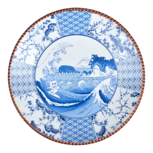 【HARVEST × イゲ皿 by よざん窯】波乗りショーキチ7寸皿(21cm)