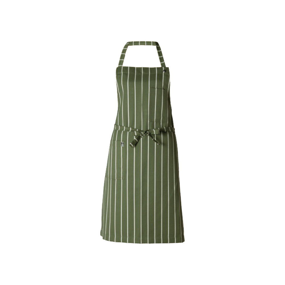 El transwaal/エル・トランスバル エプロン ストライプ Short 【オリーブ】
