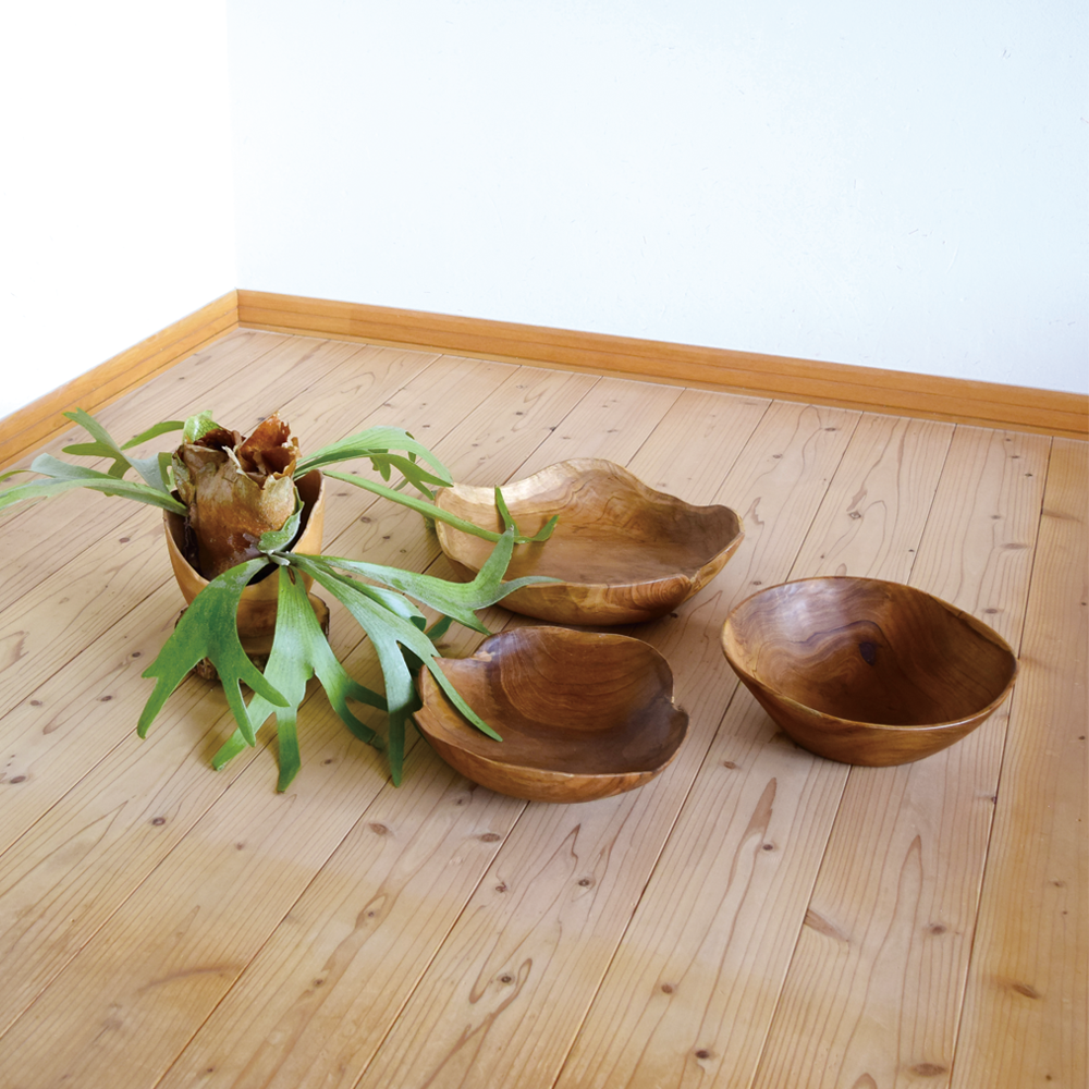 Teak Wood チークウッド ナチュラル ボウル