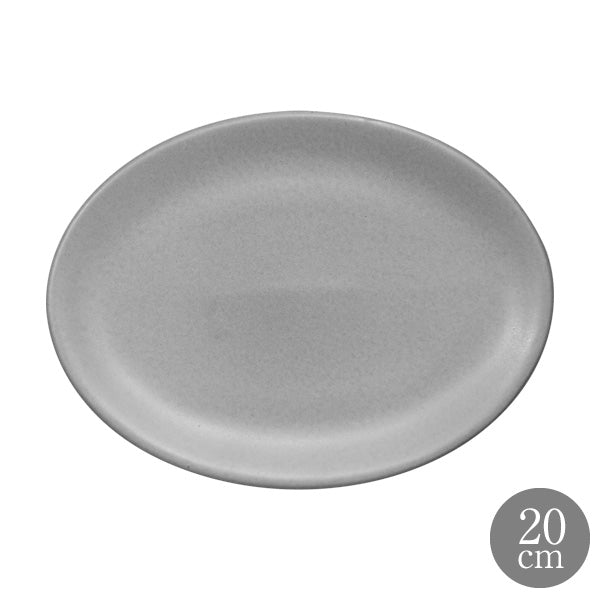 ANFORA マットグレイ20cmオーバルプレート