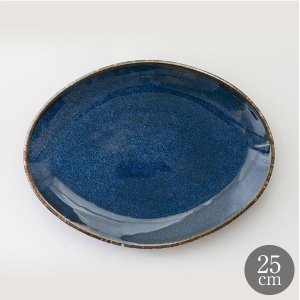 ANFORA カボ ブルー 25cm オーバルプレート