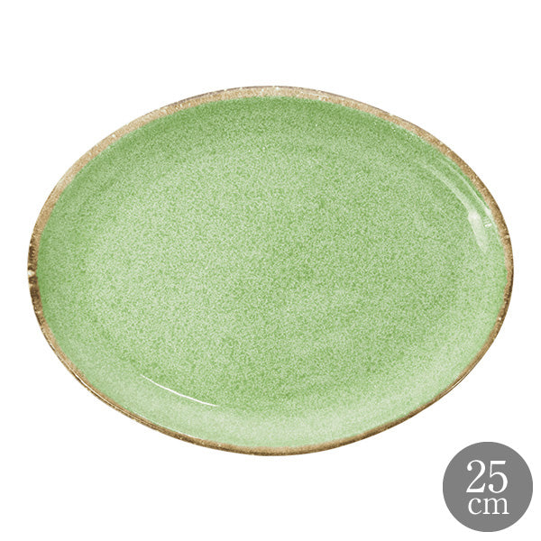 ANFORA カボ グリーン 25cm オーバルプレート