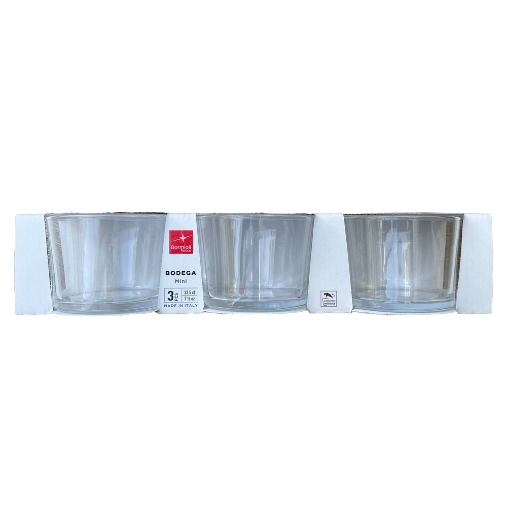 今だけ特別に。1pcあたり約¥299 | 220ml×3個 BODEGA ボデガ スリーブ タンブラー200 Bormioli Rocco(ボルミオリロッコ)