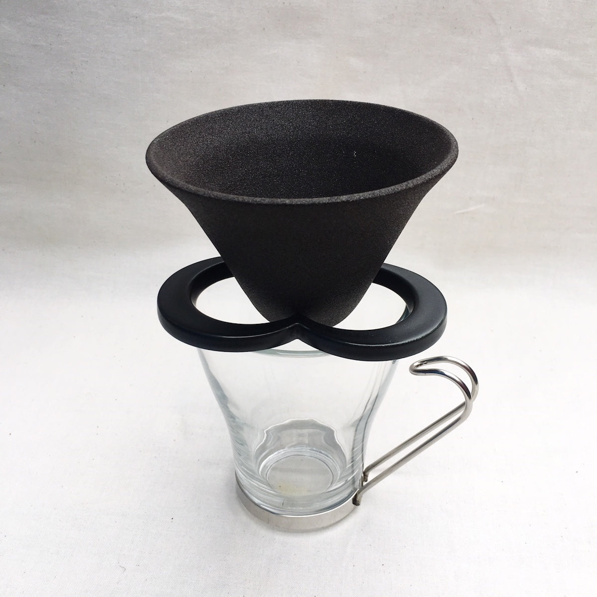カフェハット コーヒー セラミックフィルター ペーパーレス ドリッパー 黒 Coffee hat black 肥前吉田焼