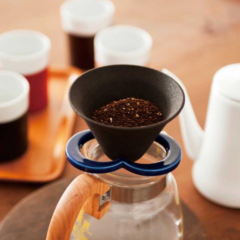 カフェハット コーヒー セラミックフィルター ペーパーレス ドリッパー 紺 Coffee hat navy 肥前吉田焼