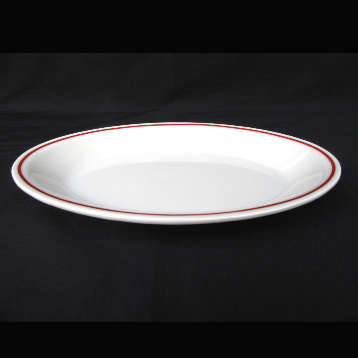 <独占販売> Saturnia(サタルニア) ミラノロッソ レッド ライン オーバルプレート32cm