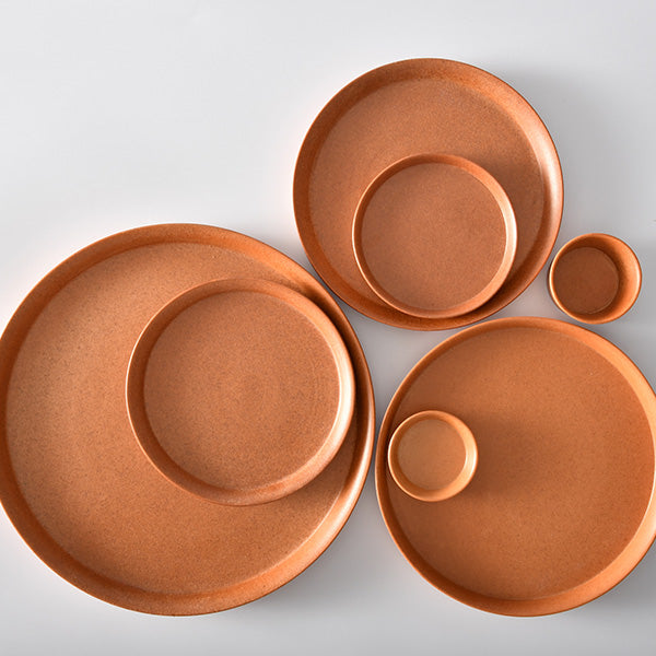 Glad ラウンドプレート 14cm ライトブラウン 皿