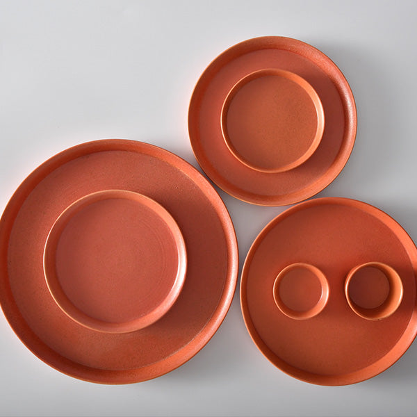 Glad ラウンドプレート 18cm ディープレッド  皿