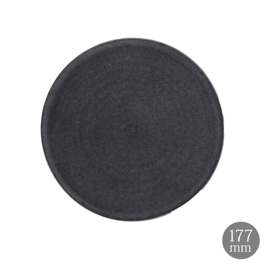 HARVEST kuro フラットプレート 18cm 信楽焼 皿