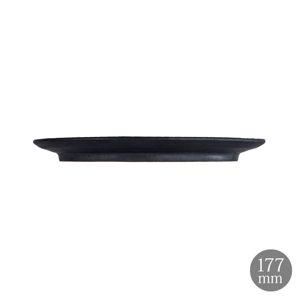 HARVEST kuro フラットプレート 18cm 信楽焼 皿