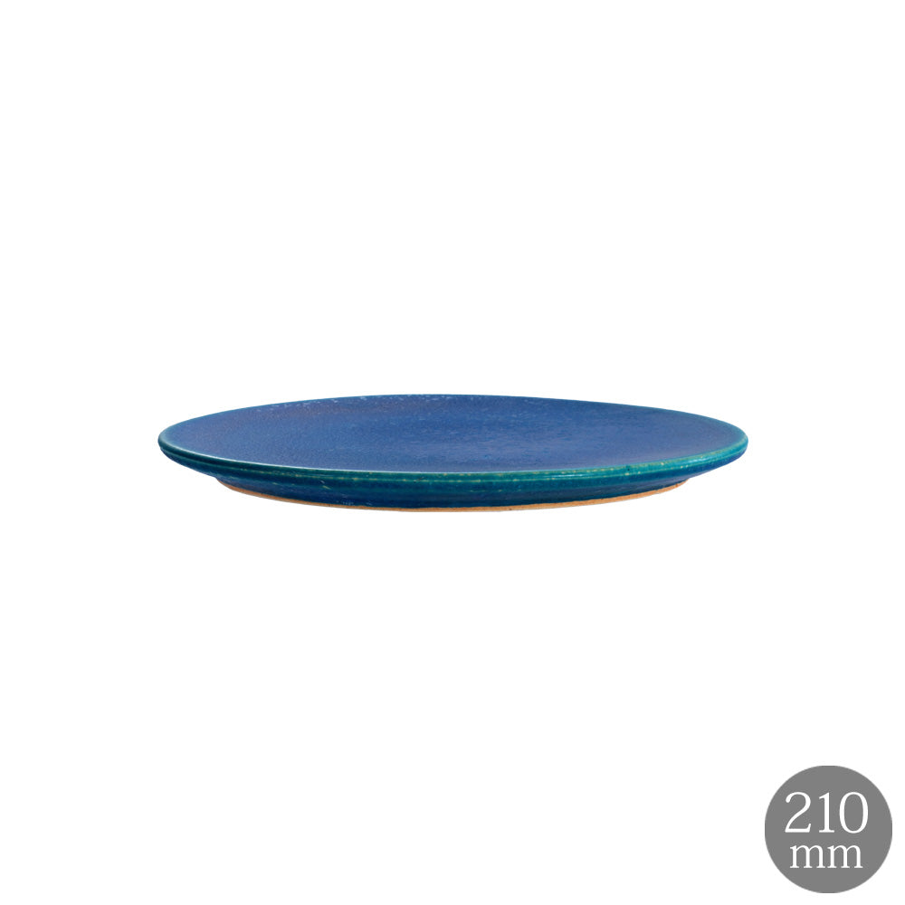 HARVEST BLUE VELVET ブルーベルベット フラットプレート 信楽焼 皿 21cm