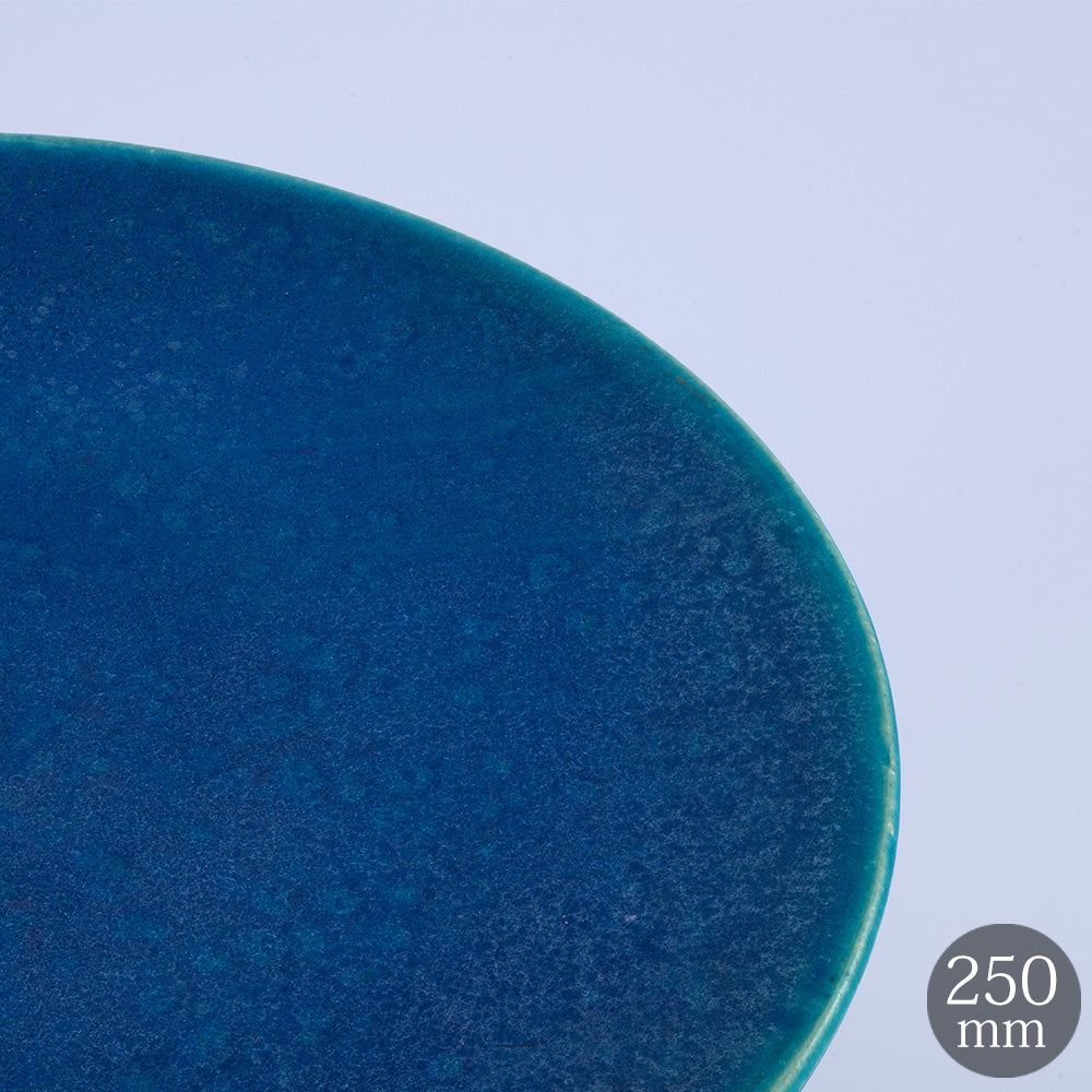 HARVEST BLUE VELVET ブルーベルベット フラットプレート 信楽焼 皿 21cm