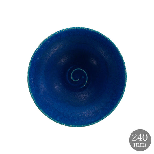 HARVEST BLUE VELVET ブルーベルベット リムボウル 鉢 帽子型 信楽焼 皿 椀 24cm