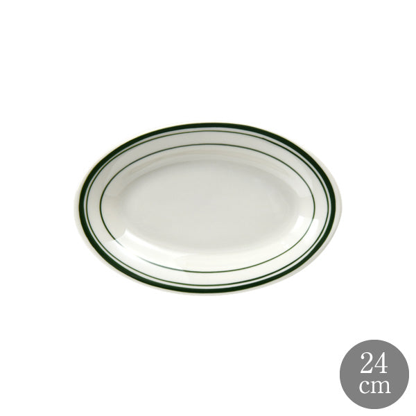 Tuxton Green Bay 24cm オーバルプレート グリーンベイ