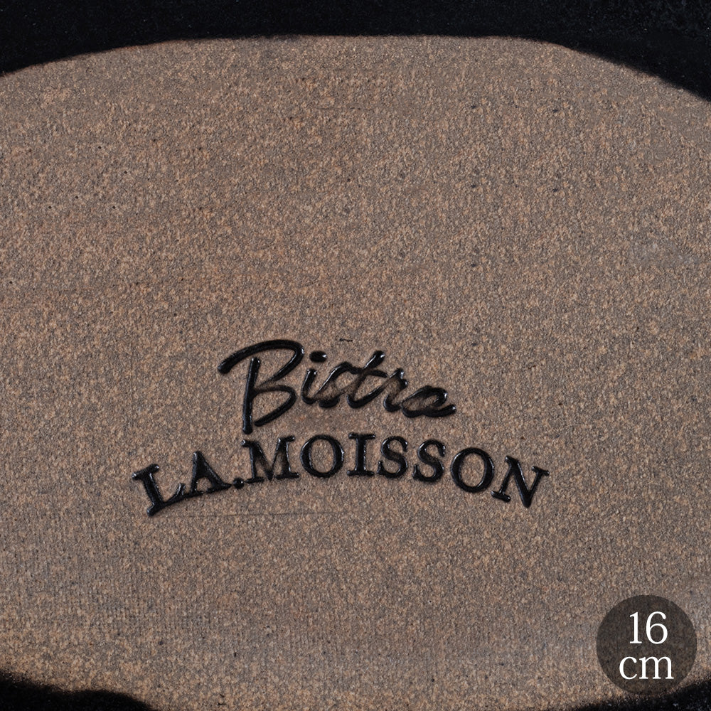 LA MOISSON ラ・モワッソン ビストロ マットブラック 16cm オーバルプレート