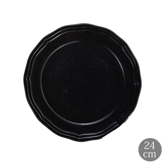 LA MOISSON ラ・モワッソン ビストロ マットブラック 24cm デザートプレート