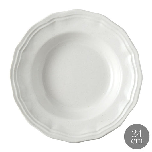 LA MOISSON ラ・モワッソン ビストロ ホワイト 24cm ディーププレート ※カトラリーは含みません