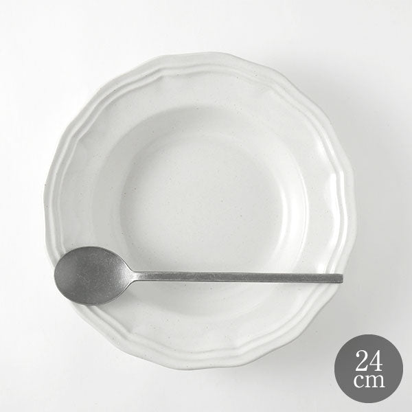 LA MOISSON ラ・モワッソン ビストロ ホワイト 24cm ディーププレート ※カトラリーは含みません