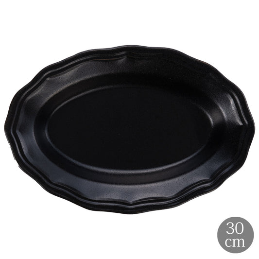 LA MOISSON ラ・モワッソン ビストロ マットブラック オーバル ディーププレート