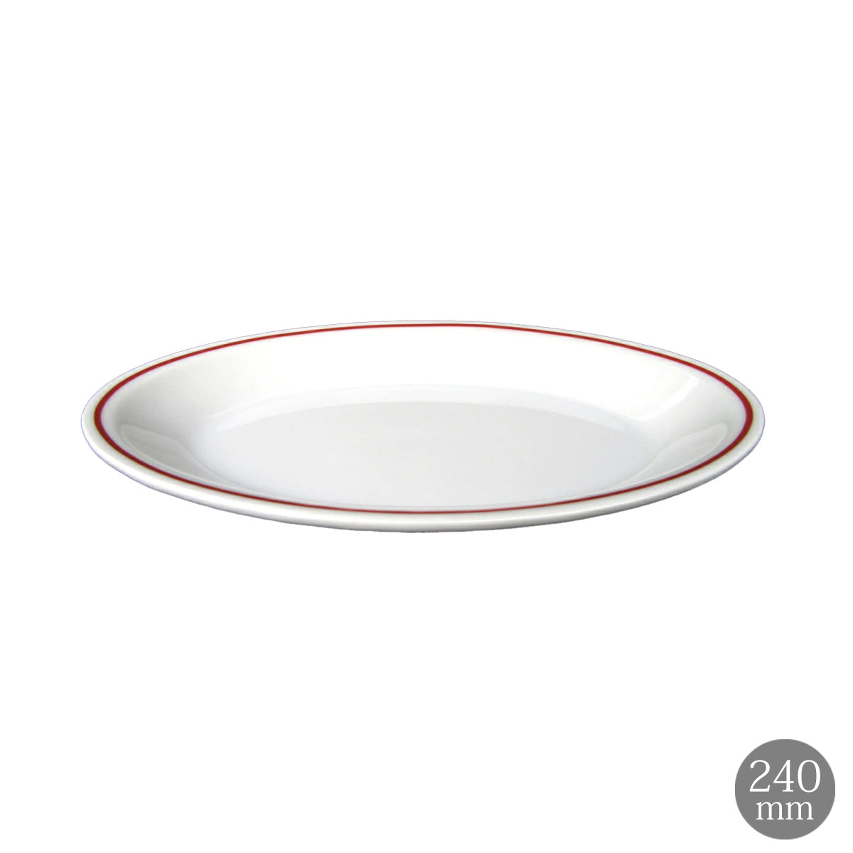 <独占販売> Saturnia(サタルニア) Milano Rosso ミラノロッソ レッド ライン オーバルプレート24cm 食器