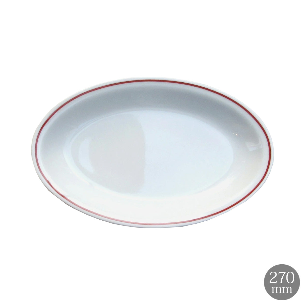 <独占販売> Saturnia(サタルニア) Milano Rosso ミラノロッソ レッド ライン オーバルプレート27cm