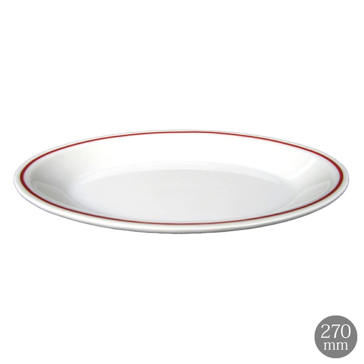 <独占販売> Saturnia(サタルニア) Milano Rosso ミラノロッソ レッド ライン オーバルプレート27cm