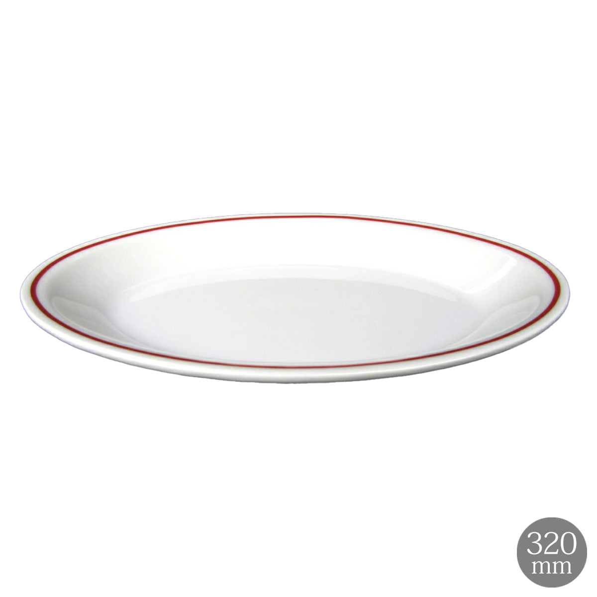 <独占販売> Saturnia(サタルニア) Milano Rosso ミラノロッソ レッド ライン オーバルプレート32cm