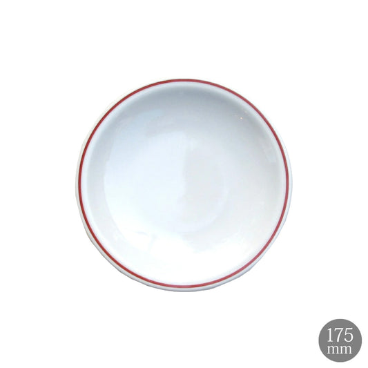 <独占販売> Saturnia(サタルニア) Milano Rosso ミラノロッソ レッド ライン ブレッドプレート 17.5cm