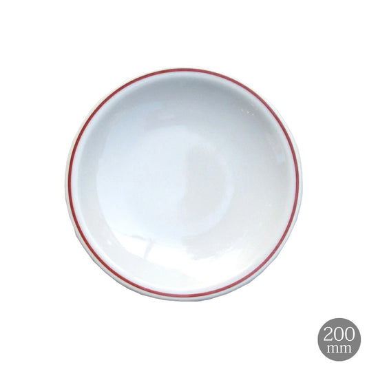 <独占販売> Saturnia(サタルニア) Milano Rosso ミラノロッソ レッド ライン デザート プレート 20cm 食器