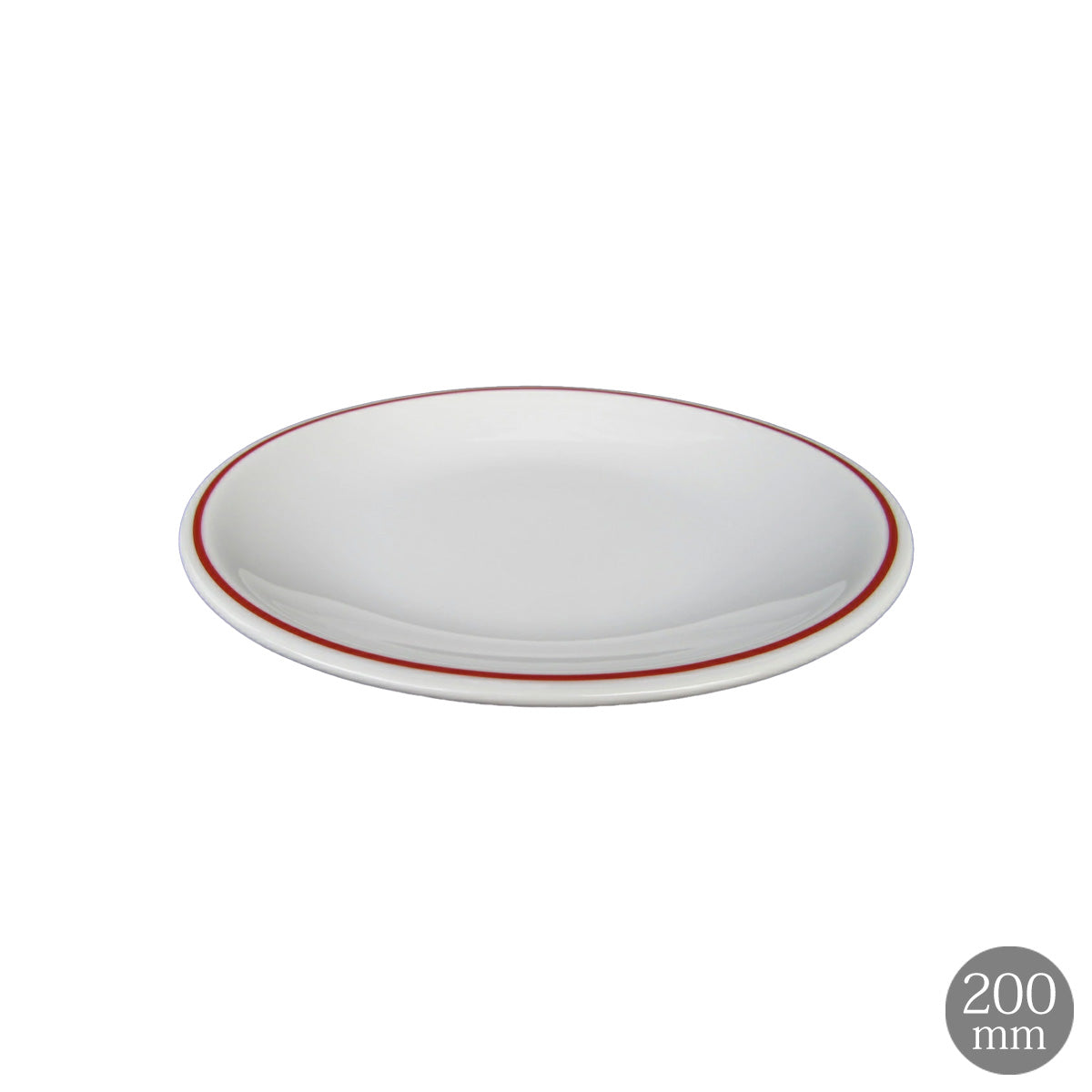 <独占販売> Saturnia(サタルニア) Milano Rosso ミラノロッソ レッド ライン デザート プレート 20cm 食器