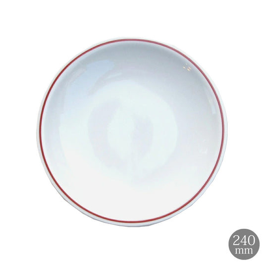 <独占販売> Saturnia(サタルニア) Milano Rosso ミラノロッソ レッド ライン ディナー プレート 24cm