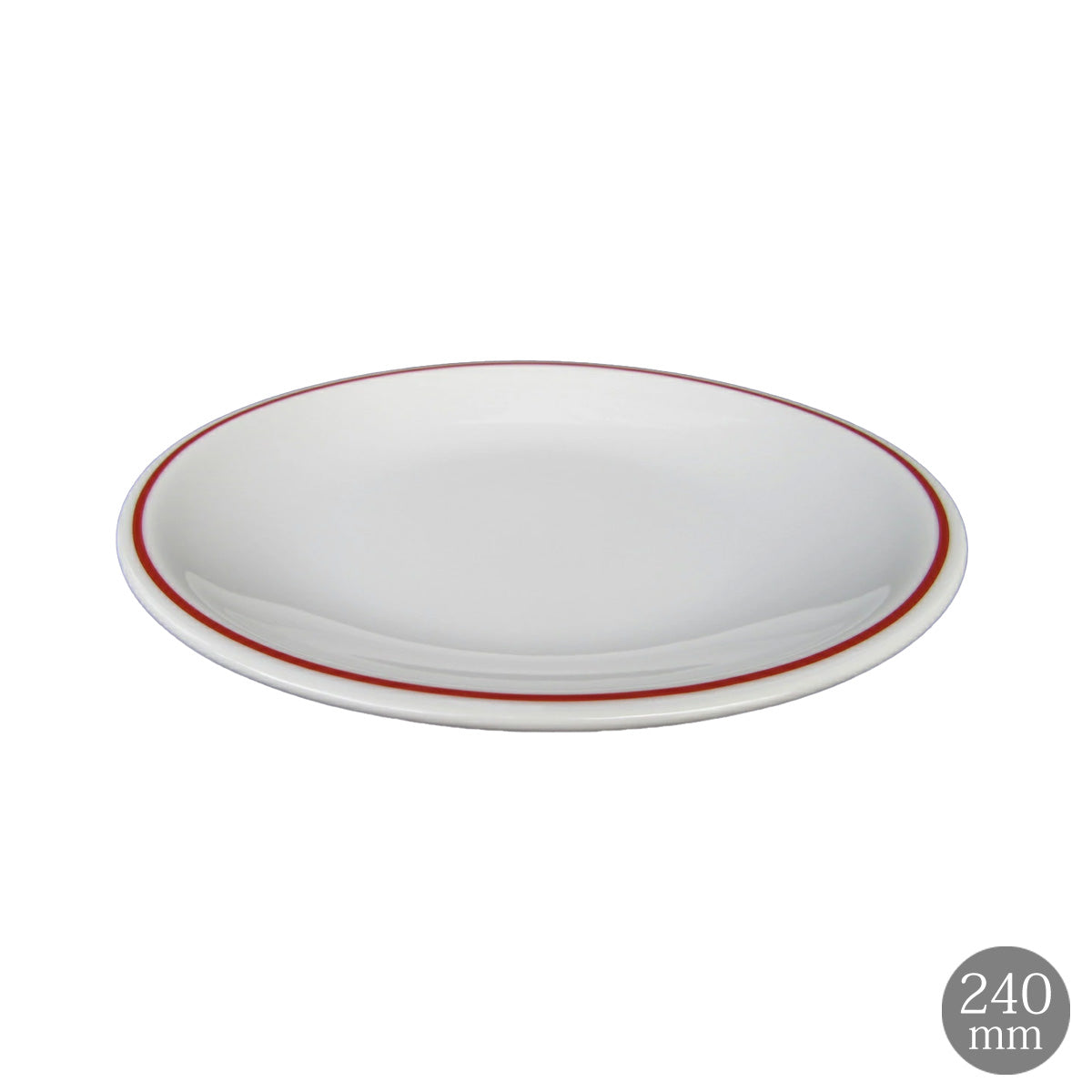 <独占販売> Saturnia(サタルニア) Milano Rosso ミラノロッソ レッド ライン ディナー プレート 24cm