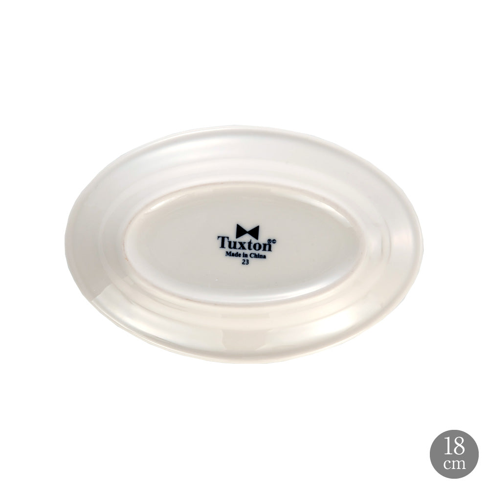 TUXTON タクストン Eggshell 18cmオーバルプレート