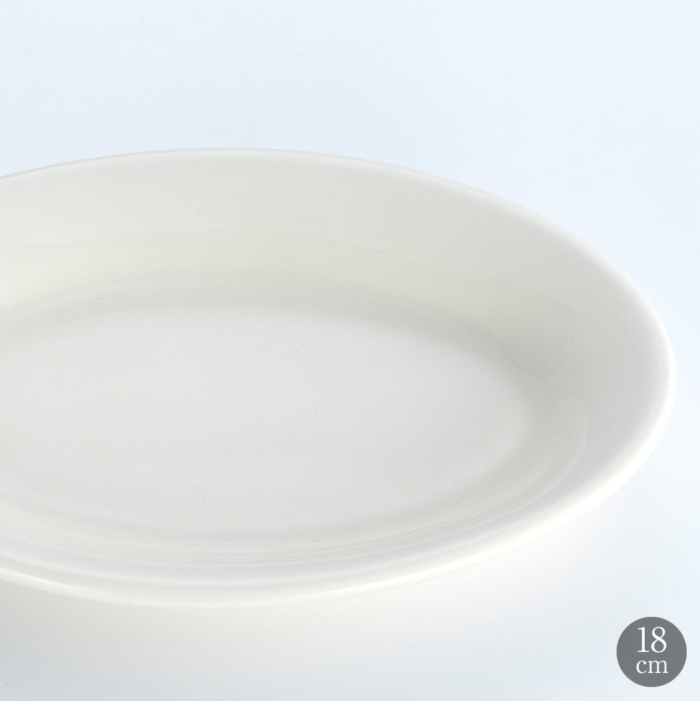 TUXTON タクストン Eggshell 18cmオーバルプレート