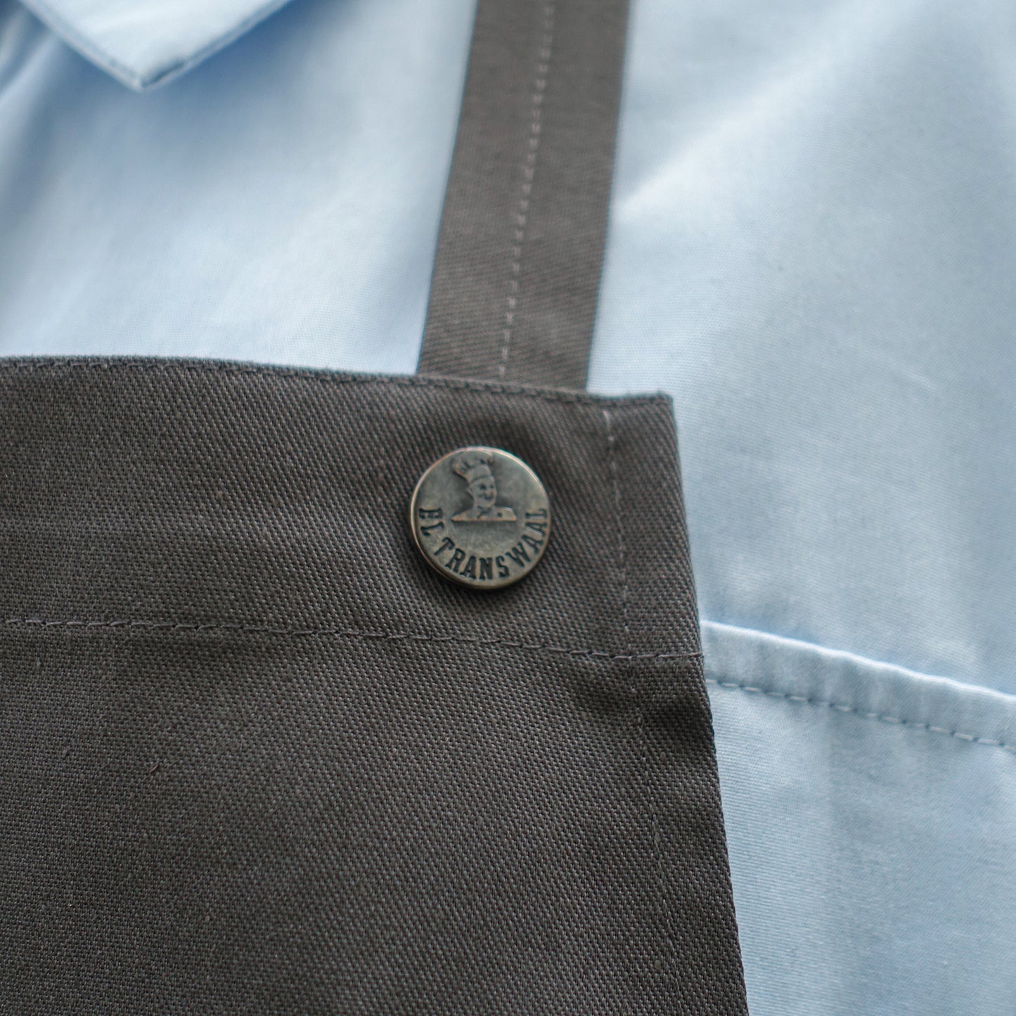 El transwaal／エル・トランスバル エプロン プレーン Long 【グレー】