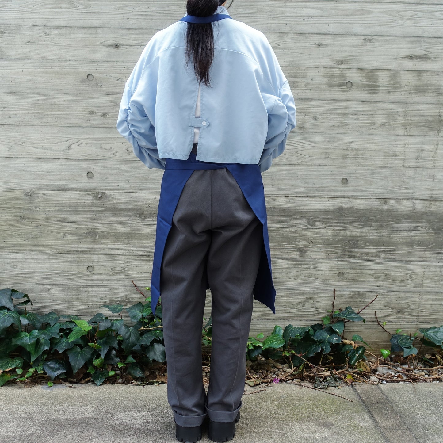 El transwaal／エル・トランスバル エプロン プレーン Short【ブルー】