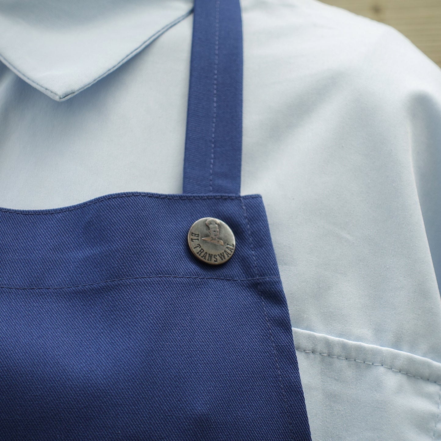 El transwaal／エル・トランスバル エプロン プレーン Short【ブルー】