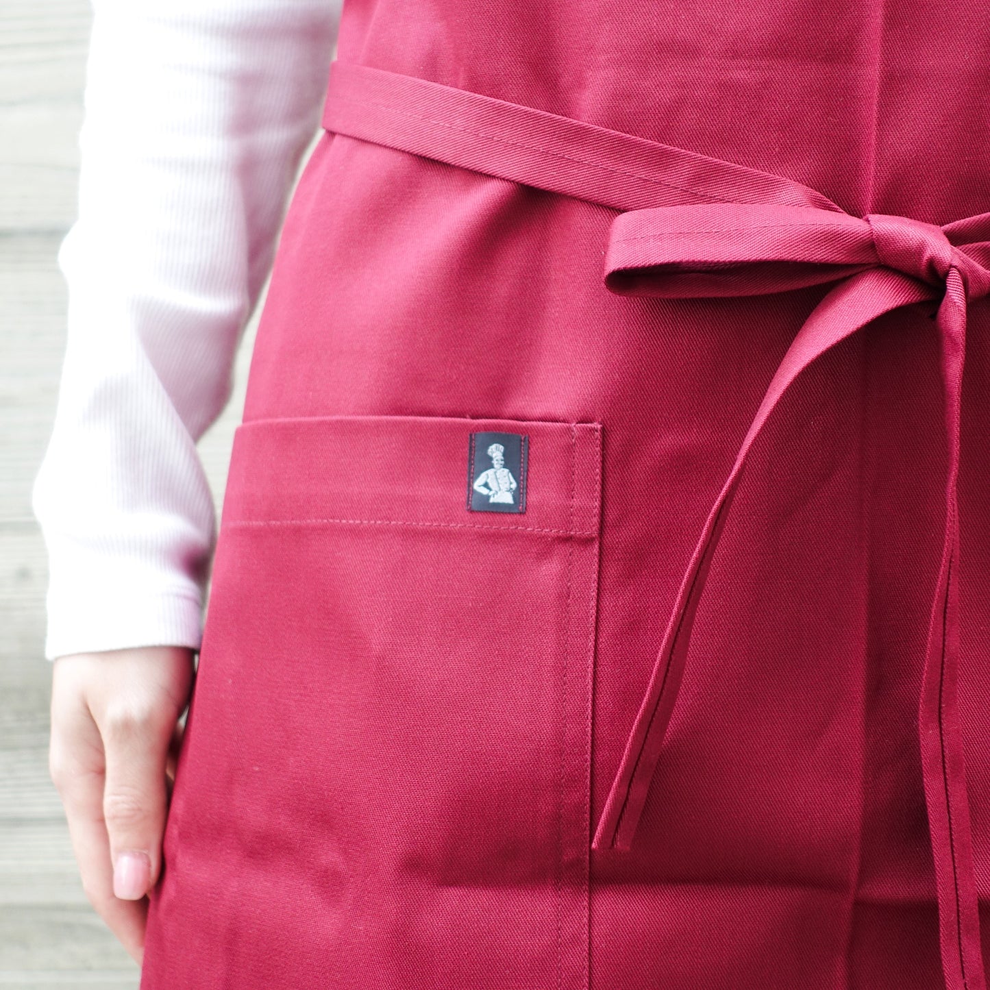 El transwaal／エル・トランスバル エプロン プレーン Short【バーガンディー】