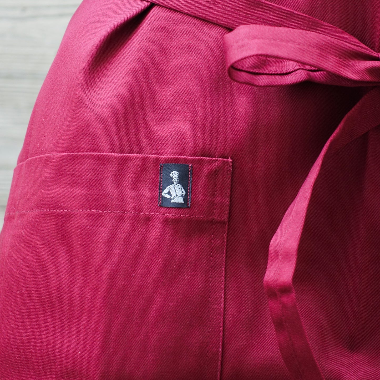 El transwaal／エル・トランスバル エプロン プレーン Long 【バーガンディー】