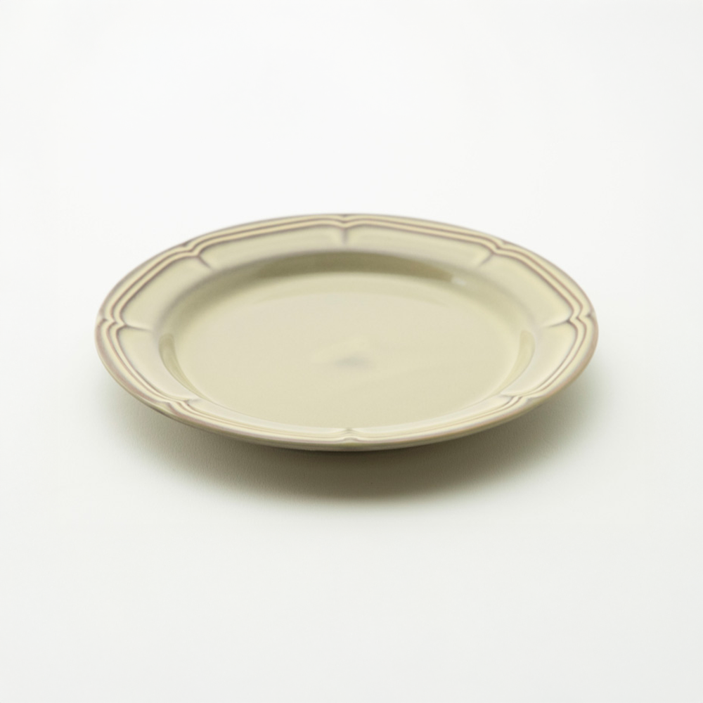 ラフィネ  シナモンベージュ 17.5cmリムプレート