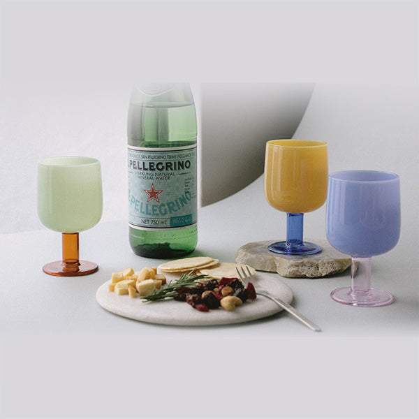 AMABRO (アマブロ) TWO TONE WINE GLASS Green × Amber グリーン アンバー ワイングラス