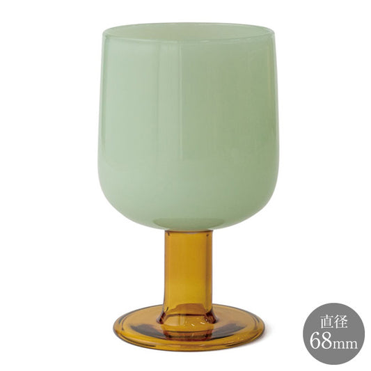 AMABRO (アマブロ) TWO TONE WINE GLASS Green × Amber グリーン アンバー ワイングラス
