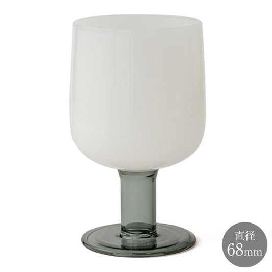 AMABRO (アマブロ) TWO TONE WINE GLASS White × Gray ホワイト グレー ワイングラス