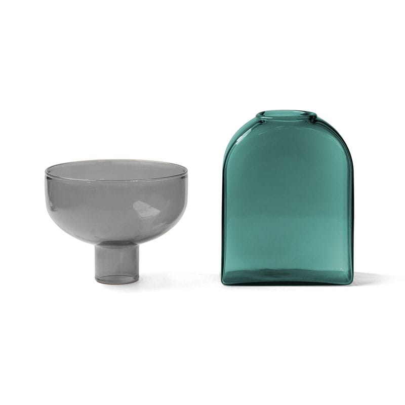 AMABRO (アマブロ) TWO TONE VASE（Square）GY×GR