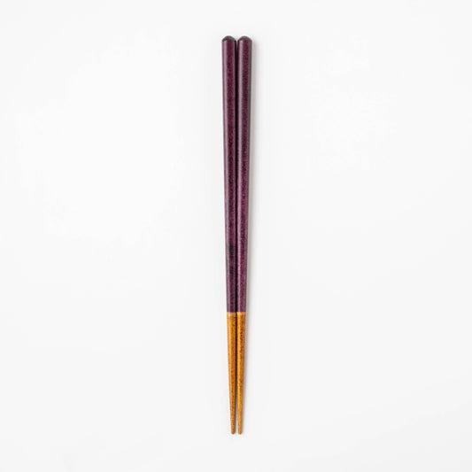 草木染の箸　紫　23cm