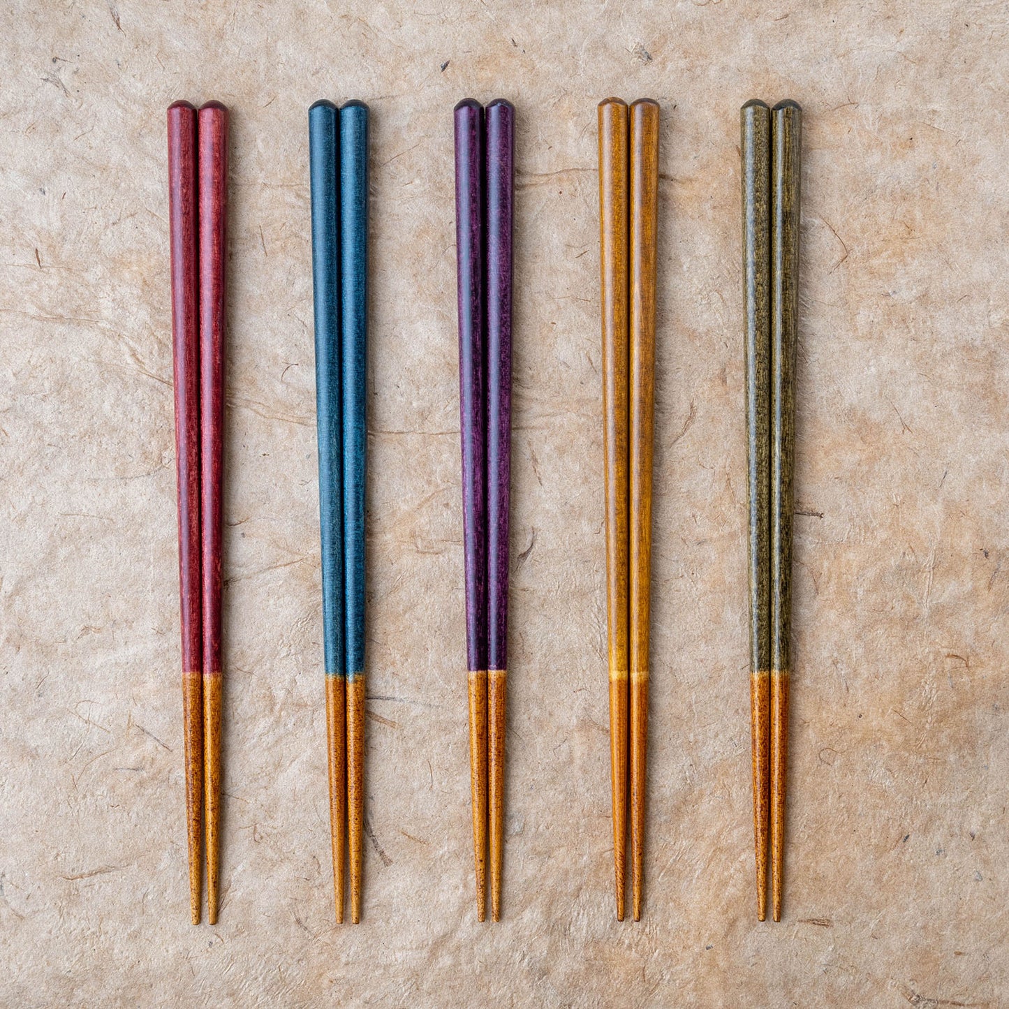 草木染の箸　赤　23cm