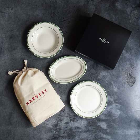 HARVEST ギフトセット Tuxton Green Bay 3種（サラダ23cm・オーバル24cm・スープ22cm）