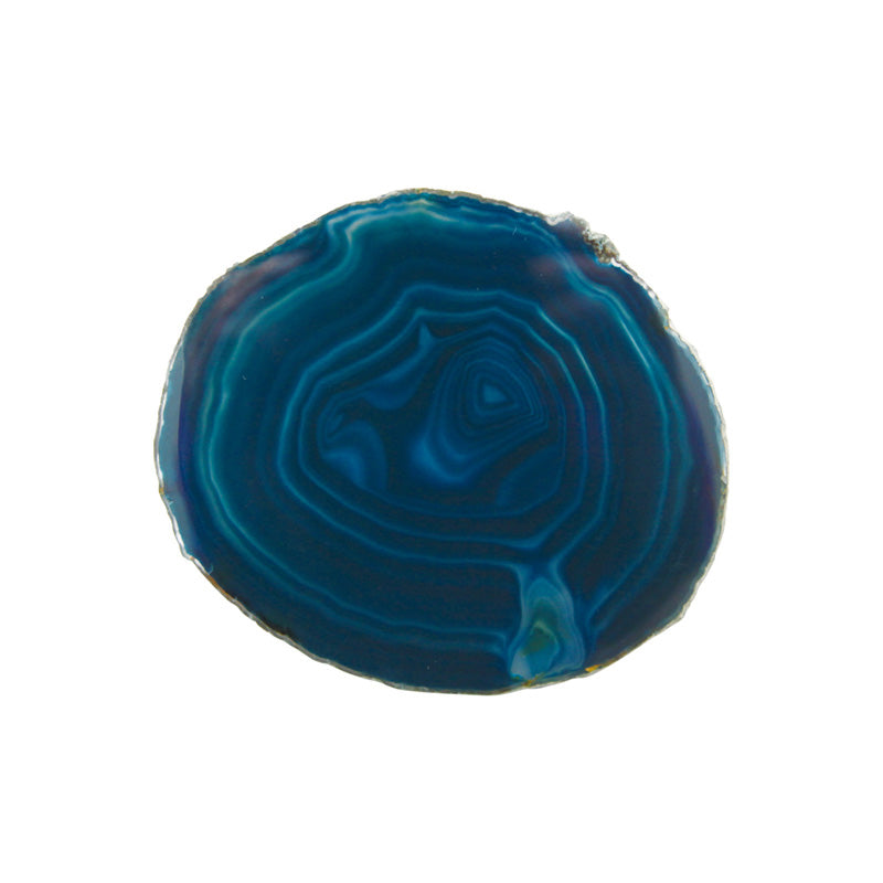 AMABRO (アマブロ) CRYSTAL COASTER Peacock Blue コースター 天然石 グラス ブルー 青