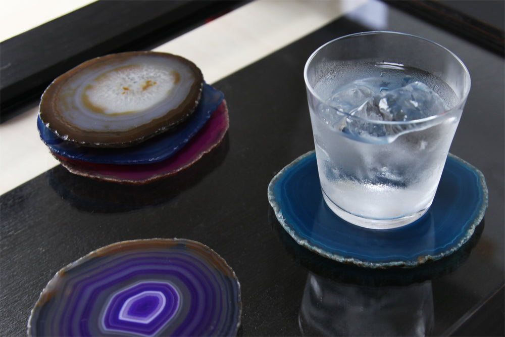AMABRO (アマブロ) CRYSTAL COASTER Natural コースター 天然石 グラス ナチュラル